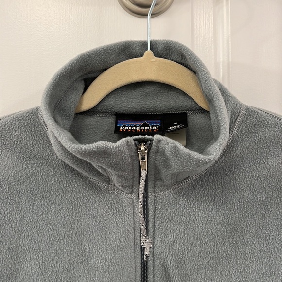 Vintage Patagonia 1998 Gray Synchilla Full Zip Fleece Jacket Size M El Capilene - Picture 10 of 16